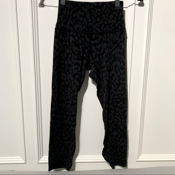 lululemon athletica Pants - Lululemon Black Camo Leopard Align Leggibgs 23” 2